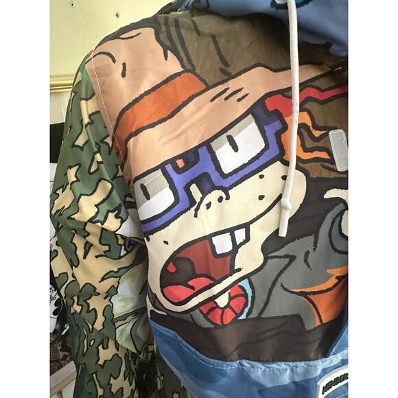 Members Only Nickelodeon Rugrats 1/2 Zip Pullover Windbreaker Mens Sz Large Y2K - Picture 11 of 14